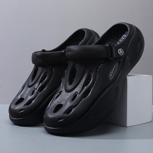 Men's <b>Clogs</b> Thick Sole EVA Outsole 3.5cm Heel Height Increasing Closed Toe Non Slip Summer Wear - Product Image 3