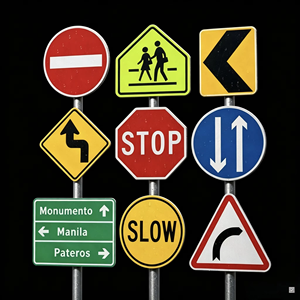 Panneau de signalisation routière réfléchissant en aluminium du fabricant – Interdiction de stationnement/limite de vitesse/arrêt – Panneau d'avertissement pour la sécurité routière - Product Image 1