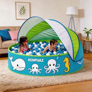 KENPUAZ Kids Foldable Sunshade Pool With <b>Canopy</b> Outdoor Swimming <b>Tent</b> For 2 To 4 Years Old Children - Product Image 2