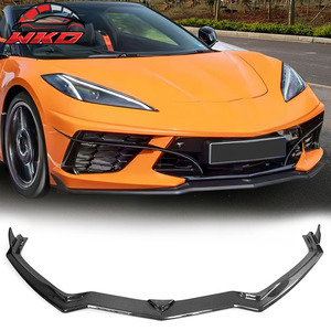 Protector de Parachoques Delantero para Corvette C8 2020-2025 Stingray/Z51, Fibra de Carbono, Divisor de 2 Piezas, Protector de Mentón - Product Image 1