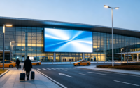 Pantalla LED de Alquiler para Exteriores, HD, para Espectáculos, Fondo Móvil, P3.91, a Todo Color, IP65, SDK, OEM, para Uso en Aeropuertos