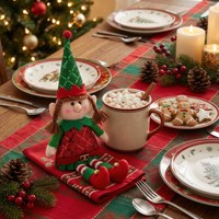 Peluche Grinch rouge et verte SANWEI, poupée en peluche à longues jambes, décoration d'elfe allongé pour la fête de Noël, cadeau, décoration de la maison
