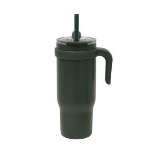 Nouvelle conception de bouteille isotherme avec poignée et paille, double paroi en acier inoxydable 304, facile à transporter - Product Image 3