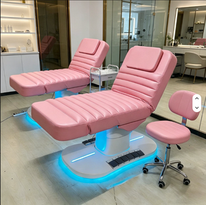 Salon Furniture Height Adjustable Spa Cosmetic Curved Eyelash Beauty Facial Lash Electric Massage <b>Tables</b> Bed Massage <b>Table</b> Bed - Product Image 2