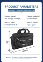 Étui de transport protecteur pour PS5 Slim avec fermeture à glissière, en nylon, motif malt, imperméable, grande capacité