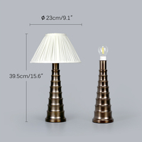 Lampe de table de bureau 2700K Lampe de table sans fil rechargeable portable-chevet de luxe moderne pour lampe de table de restaurant de chambre à coucher
