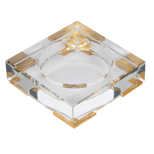 Vassoio Diffusore per Candele in Acrilico Trasparente su Misura con Dettagli Dorati, <span class=keywords><strong>Portacandele</strong></span> in Lucite per Arredamento Casa - Product Image 1