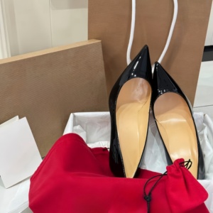 Zapatos de Tacón de Piel Sintética de Lujo con Punta en Pico, Zapatos de Oficina de Diseño para Mujer - Product Image 1