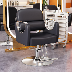 Cadeira de Barbeiro de Couro Ajustável e Rotativa para Salão de Beleza e Barbearia, Mobiliário Comercial de Design Moderno - Product Image 6