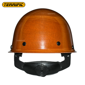 경량 유리 섬유 채광 반 챙 안전 헬멧 건설 하드 모자 - Product Image 3