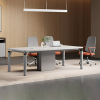 Table de conférence moderne en bois de luxe, mobilier de salle de réunion haut de gamme, bureau de direction pour PDG, table de bureau pour 12 personnes