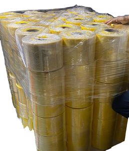 Rouleaux autocollants jaunes à colle anti-insectes 20cm x 100m, bandes de colle à double face avec films de décharge, 10 pièces - Product Image 1