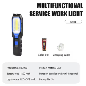 Lámpara de Trabajo LED Recargable Portátil a Prueba de Agua IP54, Linterna de Emergencia Anti-caídas con Imán, Luz de Trabajo para Mantenimiento de Automóviles, 6000K - Product Image 5