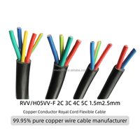 Câble d'alimentation en cuivre flexible 5x2,5 mm², haute flexibilité, RVV 8 conducteurs, fils de 0,5 mm², fils pour haut-parleurs, câble d'alarme