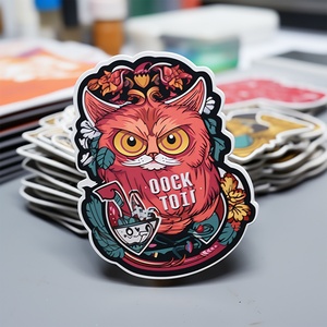 Chất Lượng Cao Pha Lê Mã Tấm Bao Bì Nhãn Hôn Tùy Chỉnh Vinyl Cho Áo Phông PVC Chết Cắt Sticker Logo In Ấn Nhãn Dán - Product Image 3