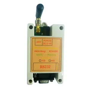 RS232 433M Sensor baca Meter Relay PLC, modul transmisi jarak jauh seri Transceiver Data nirkabel USB untuk