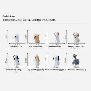 Ornamenti per Micro Paesaggi a Forma <span class=keywords><strong>di</strong></span> Cane, Graziosi Ornamenti in Resina con Ciotola e Pallina <span class=keywords><strong>di</strong></span> Lana, Accessori per Miniature Fai-da-Te - Product Image 6