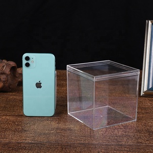 Hiện đại rõ ràng <span class=keywords><strong>Acrylic</strong></span> lưu trữ Cube thân thiện với môi xách tay kẹo nhỏ ủng hộ hộp với nắp Tabletop <span class=keywords><strong>Acrylic</strong></span> Hộp nhựa trong suốt - Product Image 2