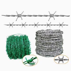 Bobine de fil barbelé en fer galvanisé à chaud, revêtement PVC, 100m 200m 300m 400m 500m, économique - Product Image 1