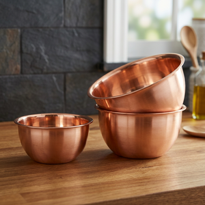 Ensemble de 3 bols mélangeurs en cuivre massif - Product Image 2
