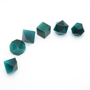 Đa diện Trống Xúc xắc tùy chỉnh bán buôn D & D đá quý xúc xắc cỏ màu xanh lá cây mèo mắt xúc xắc thiết lập cho ngục tối và rồng RPG - Product Image 6