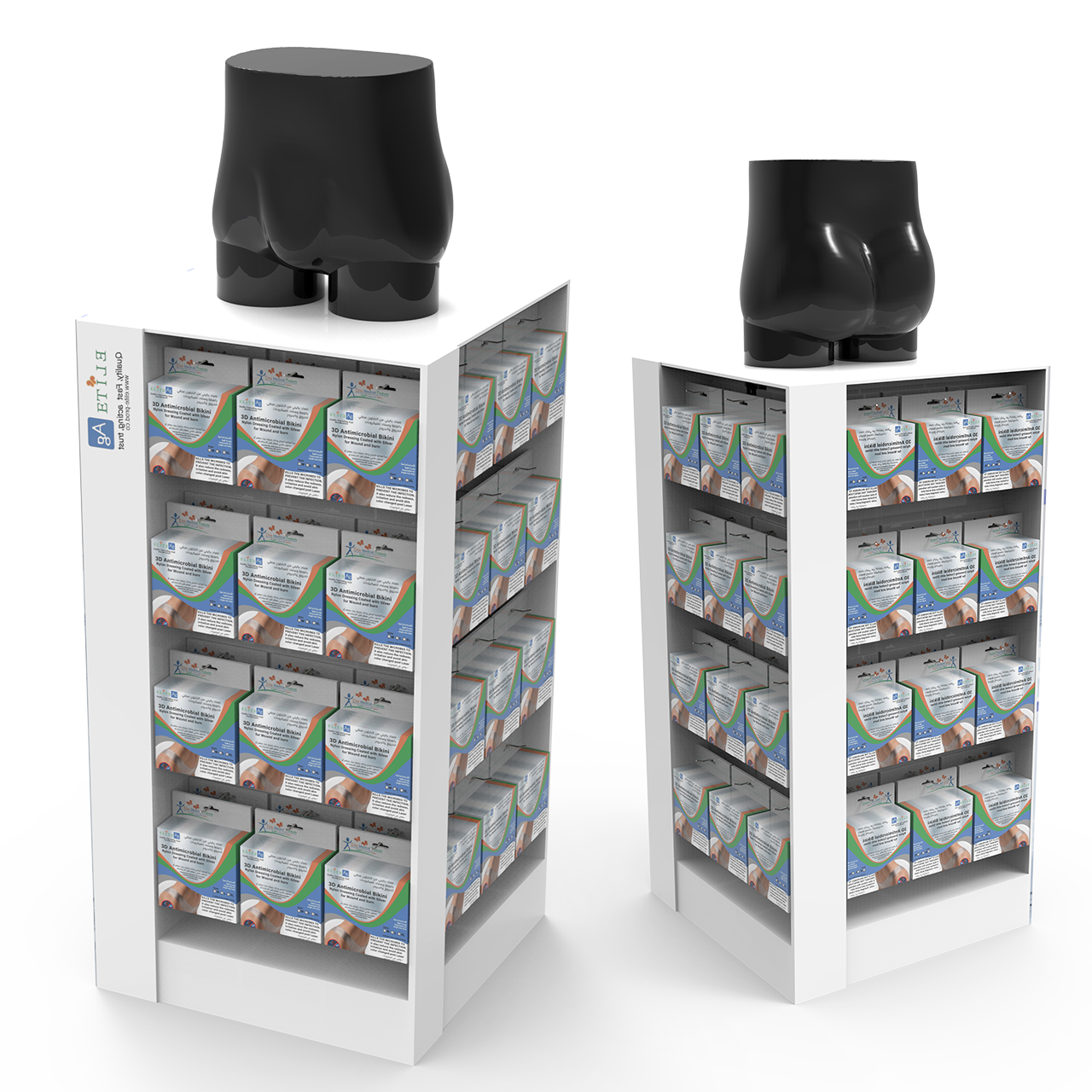 Apache Customizable Wooden Underwear Display Rack for Display in Underwear Stores