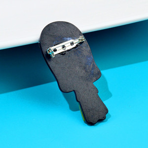 Dessin animé de haute qualité jolie fille <span class=keywords><strong>bien</strong></span> élevée avec jupe et lunettes broche acrylique broche bel accessoire - Product Image 5