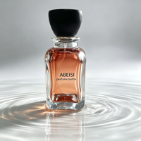 Flacon de parfum carré en verre de 50 ml, nouveau produit, emballage avec couvercle en bois, version de 100 ml également disponible