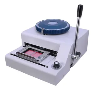 Máquina de código Manual de escritorio Tarjeta de PVC Máquina de código convexo Máquina de grabado para plástico
