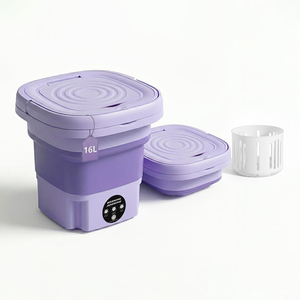 Nouvelle machine à laver portable semi-automatique pliable 9L pour sous-vêtements et chaussettes avec essorage - Product Image 1