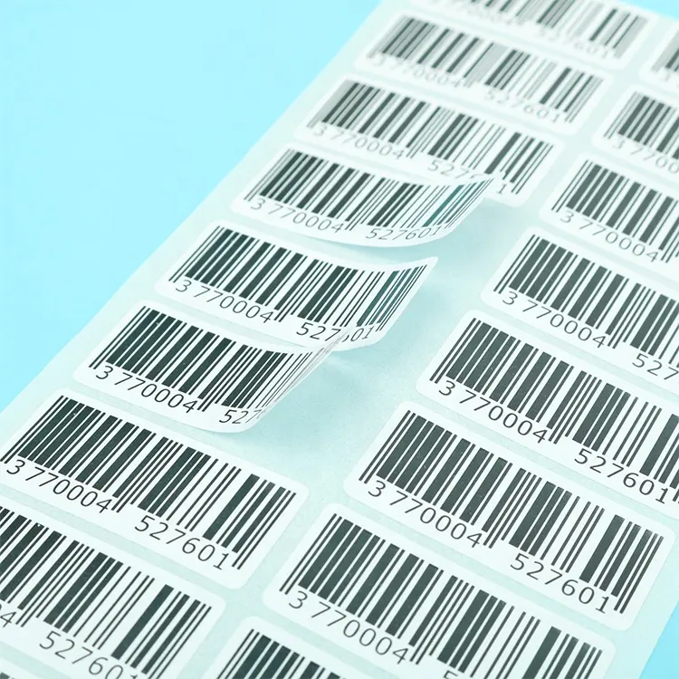 Grosir Pabrik Pasokan Langsung Murah Harga Rendah MOQ Rendah Kertas Dicetak Digital Nomor Barcode Stiker Label Perekat
