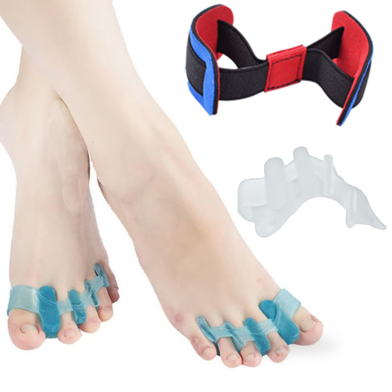Silicone toe separator trainer (white) + resistance band