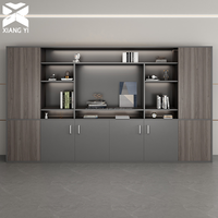Bureau de direction de luxe moderne en L avec tiroirs, table en bois pour patron, mobilier de bureau pour immeuble de bureaux