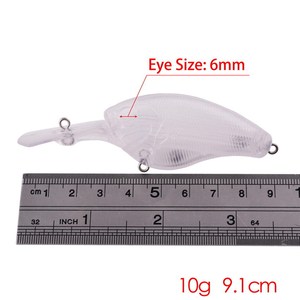 TOPIND-señuelo de pesca sin pintar, 9,1 cm, 10g, <span class=keywords><strong>banco</strong></span>, Crankbait - Product Image 4
