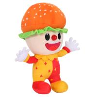 Peluche en coton PP en forme de hamburger, personnalisable, brodée, avec services OEM et ODM