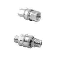 Kit de 4 raccords rapides en acier inoxydable 3/8 NPT pour tuyau de nettoyeur haute pression, connecteurs à déconnexion rapide
