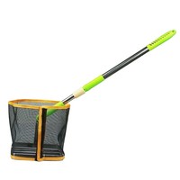 Panier pliable pour pickleball avec poignée télescopique en acier inoxydable, récupérateur de balles, portable pour l'entraînement sur le terrain