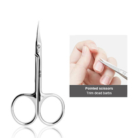 Nghia Personal Care Pro Steel Ciseaux à cuticules Type de beauté avec pointe de flèche pointue et lame incurvée pour cuticule des ongles