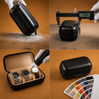 Étui de voyage pour montres en EVA personnalisé, 3 emplacements, organiseur de montres de luxe, boîte de rangement rigide avec fermeture éclair, étui de transport pour montres pour hommes