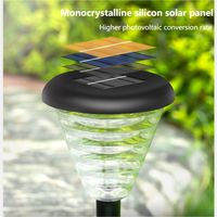 Lámpara Solar de Jardín Monocristalina ABS IP65 Impermeable 700mAh, Lámpara Solar de Estaca para Decoración de Jardín, Camino, Patio y Terraza