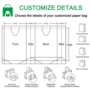 Bolsa de Papel de Regalo con Asa para Joyería, Compras, Ropa de Lujo, Promoción de Diseño de Logotipo de Marca Personalizada al por Mayor - Product Image 4