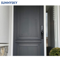 Porte d'entrée en bois massif moderne Sunnysky, design américain, pour maisons