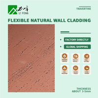 Desain Modern papan batu dinding MS Rammed bumi Veneer fleksibel untuk Travertine gaya lempengan besar