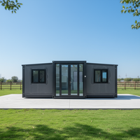 Maison conteneur préfabriquée pliable et extensible, personnalisable, étanche, modulaire, à haute utilisation de l'espace, micro-maison, habitation, hall