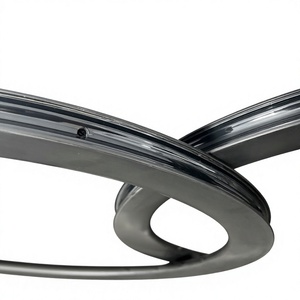 Jeu de roues de <span class=keywords><strong>vélo</strong></span> de gravier en carbone 700C, fixation rapide, compatible <span class=keywords><strong>tubeless</strong></span>, frein à disque 6 boulons, <span class=keywords><strong>valve</strong></span> Presta - Product Image 3