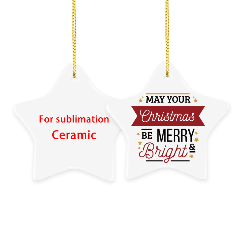 DIY benutzer definierte personal isierte Home Family Dekoration Ornamente leere Sublimation Keramik hängende Ornamente neue Weihnachts schmuck