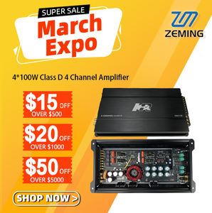 Amplificatore per Auto Zeming D4100 a 4 Canali ad Alta Potenza 4*100W Classe D per Sistema Audio con Altoparlanti per Auto - Product Image 1