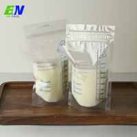 Pochette alimentaire transparente de qualité alimentaire avec fermeture éclair pour lait infantile 250 ml