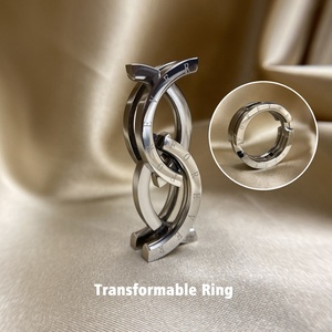 Anillos De <span class=keywords><strong>moda</strong></span> De Acero inoxidable De gama alta AZL para hombres, venta al por mayor, deformación, Fidget, ansiedad, Anillos De <span class=keywords><strong>Moda</strong></span> - Product Image 3