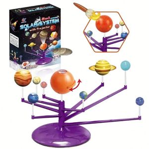 Juego de Juguetes Educativos STEM del Sistema Solar con Ocho Planetas, Proyección 3D, Juguetes Eléctricos, Juguetes Científicos para Niños, Manualidades Educativas - Product Image 1